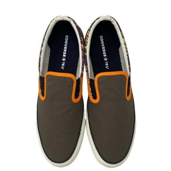 Converse Ctas Slip On Low Orange Brown Canvas Men Sneakers Custom 171852C-BRORG - Picture 9 of 11